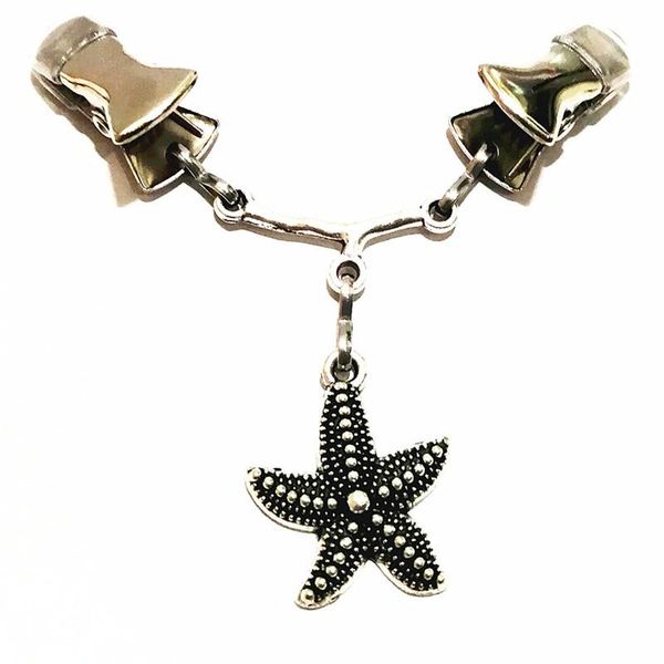 

pins, brooches vintage starfish pendant cardigan clip sea star brooch guard clamps women cape cloak clasp sweater shawl, Gray