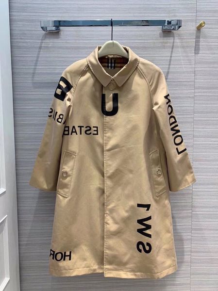 

women's trench coats long classic windbreaker waterproof british high-end english style autumn winter gabadian solid color size coat g1, Tan;black