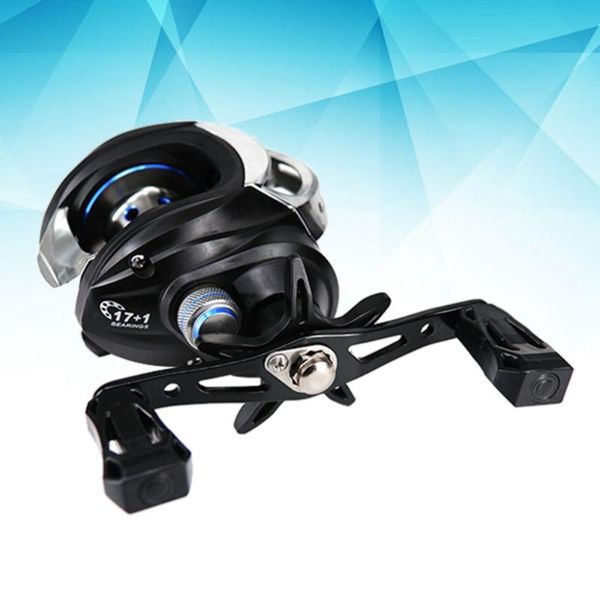 

fishing reel101 water drop wheel metal 14bb 7.2:1 gear ratio tackle lure tools baitcasting reels - left hand (black)