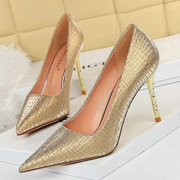 

women's pointed sequins sparkle joker shoes simple fashion shallow banquet comfortable high heels zapatos de mujer dress, Black