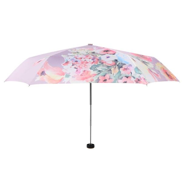 

umbrellas portable sun umbrella children flower four folding uv protection black coating regenschirm household products ef50ys