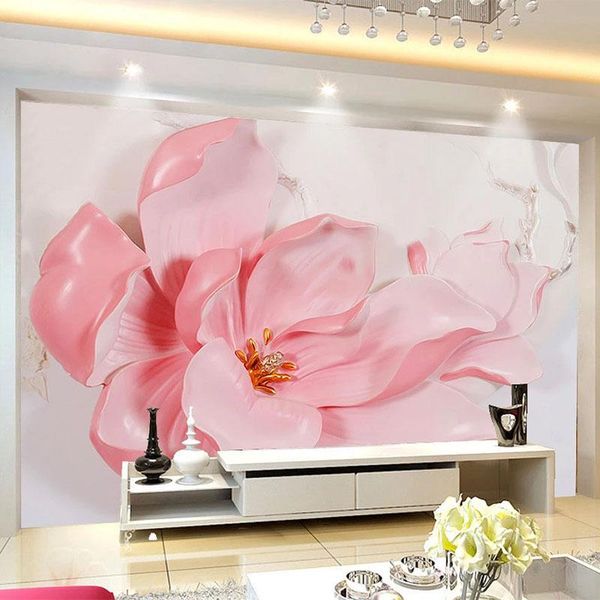 

wallpapers custom 3d wallpaper modern stereo relief flowers po wall murals living room tv sofa bedroom home decor romantic painting