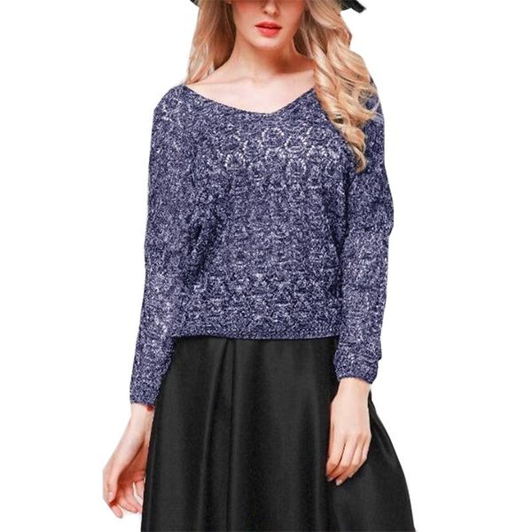 

sweater pullover 2021 europe and america hollow spring autumn loose v-neck bat sleeves women vestidos mmy66664 women's sweaters, White;black