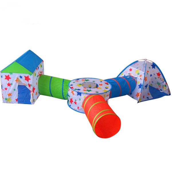 

beach tent six piece outdoor children tunnel game house products batch, Blue