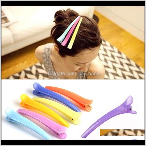 

10pcs dedicated hairpins salon section grip clips hairdressing styling tool plastic barrette hairclip braiding mk7og qvogs, Black;brown