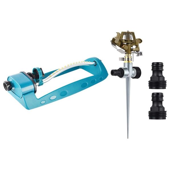 

watering equipments 2 set lawn sprinkler water spray nozzle irrigation garden tools blue & picture color