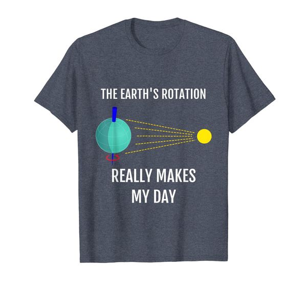 

the earth's rotation really makes my day t-shirt science tee, White;black