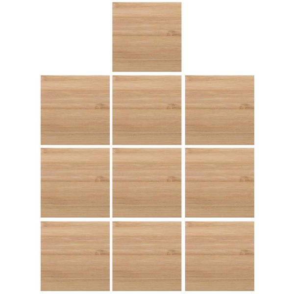 

wall clocks 10pcs unfinished bamboo slices diy square pieces blank crafts