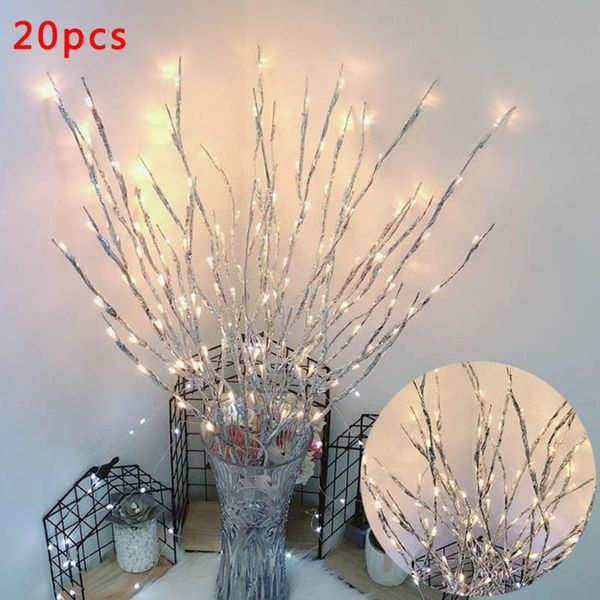 Stringhe Decorazione natalizia Casa Festa LED Vaso luminoso Lampada ramo di fiori Stringa floreale Luci da giardino