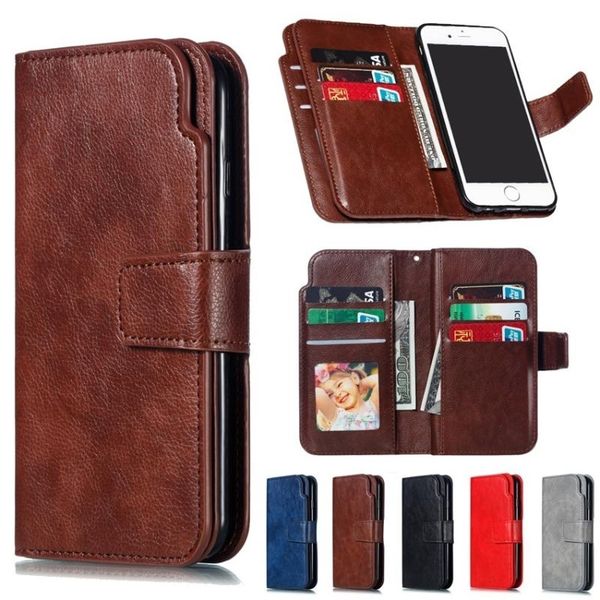 

retro pu leather case for huawei p8 p9 p10 p20 p30 p40 mate 20 10 lite pro 2021 p smart multi card holders wallet cases cover cell phone