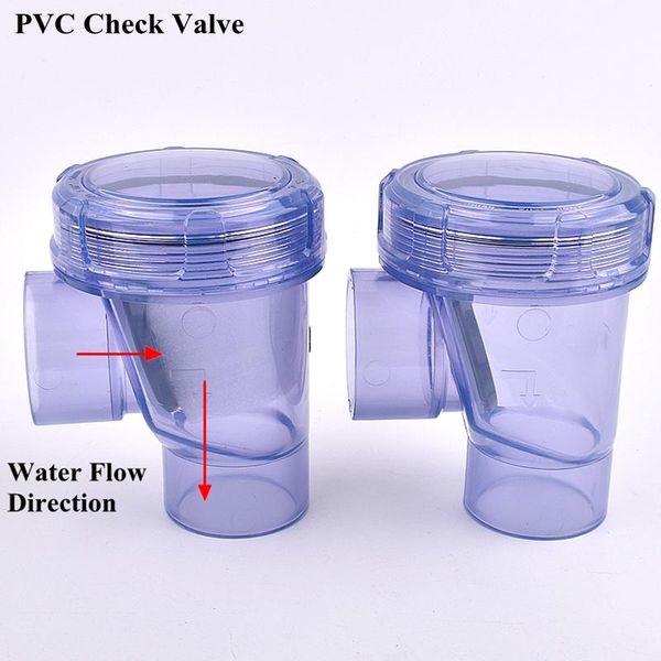 

watering equipments 1pc 50mm pvc check valve anti-backflow one-way kitchen sewer pipe water l-type connector garden irrigation fittings