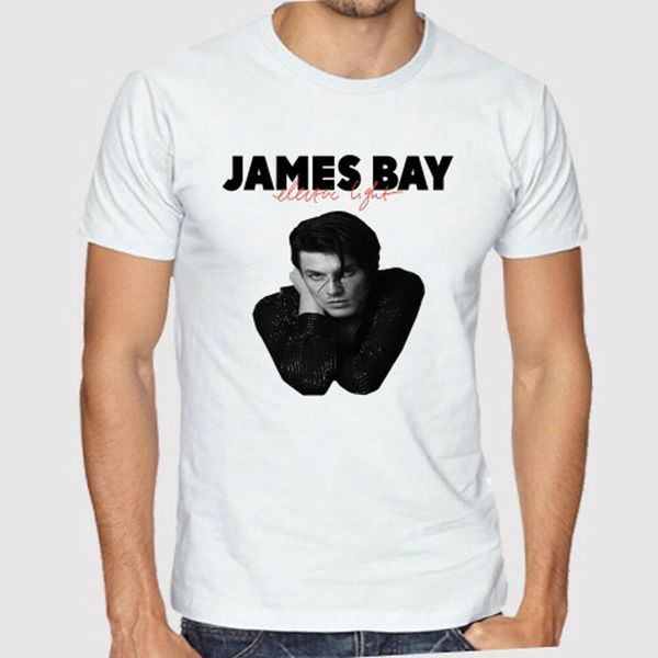 

James Bay Electric Light Men's White T-Shirt Size S M  XL 2XL 3XL, White;black