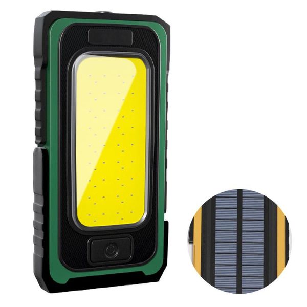 

portable lanterns magnetic working light solar/usb recharge camping waterproof torch led lantern hook outdoor indication