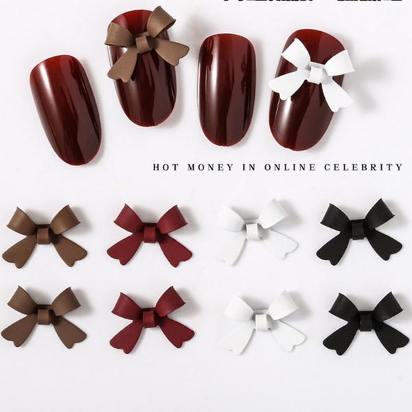 

nail art decorations 20pcs resin bowknots 3d colorful bow ornaments charm jewelry diy uv gel design cute manicure accessories, Silver;gold