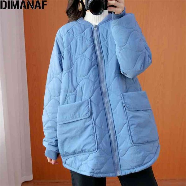 

plus size coats women wadded jacket winter o-neck cotton-padded female outerwear loose casual down 210531, Black;brown
