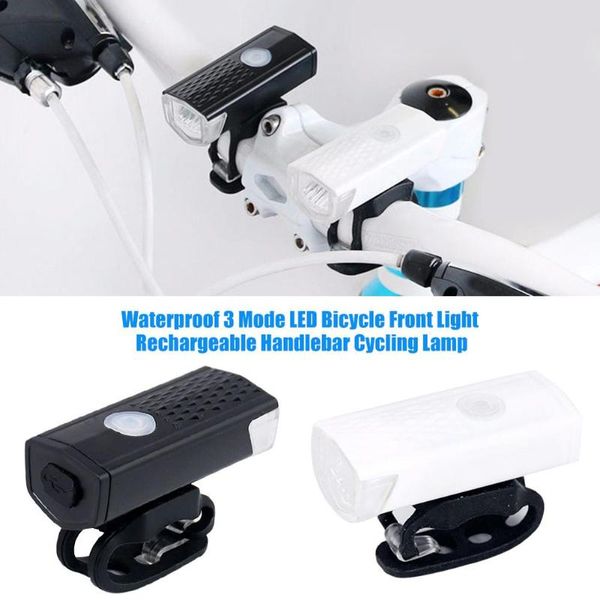 

waterproof led bike bicycle front light rechargeable handlebar cycling lamp lights