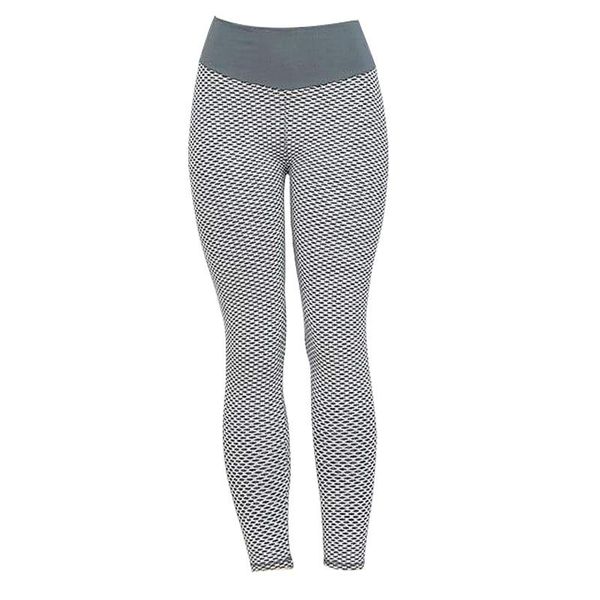 

jacquard honeycomb fitness pants contrasting colors high waist running tight yoga black leguins deportivos pantalon femme outfit
