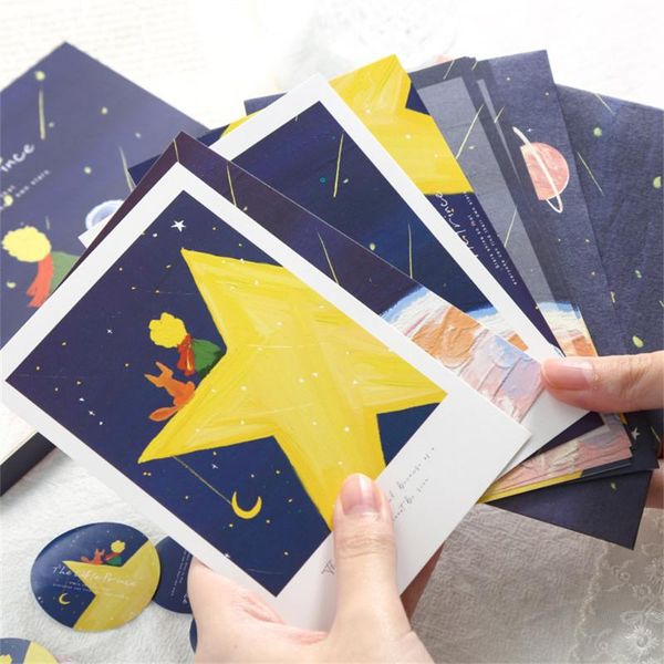 

gift wrap 24 pcs/set moon series envelope letter paper set with sealing stickers creative writing pads greeting cards office supplies