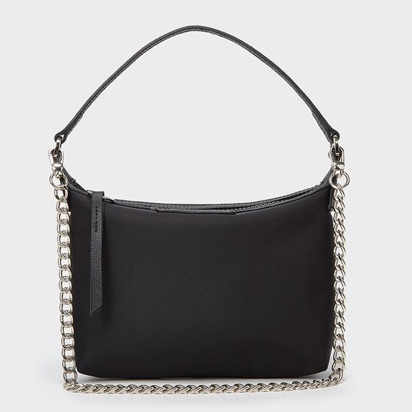 

2021 new french dragon simple leisure single shoulder women's chain armpit thickened nylon bag