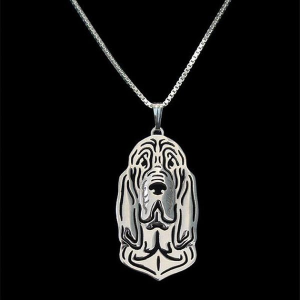 

pendant necklaces jewelry bloodhound women dog, Silver