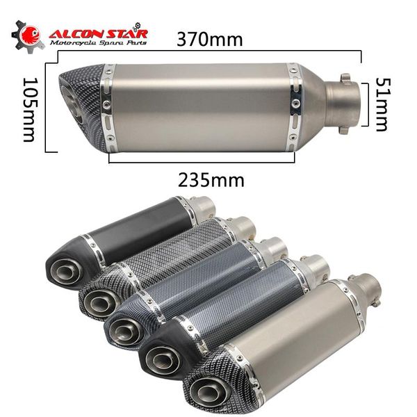 

motorcycle exhaust system alconstar- motorbike akexhaust muffler pipe escape moto with db killer fit most off road atv pit bike racing