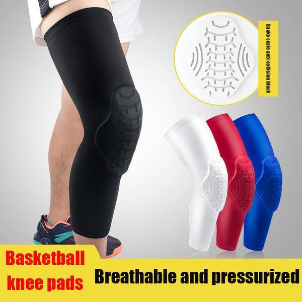 

honeycomb breathable knee pads football basketball sports compression protection training bra elbow &, Black;gray