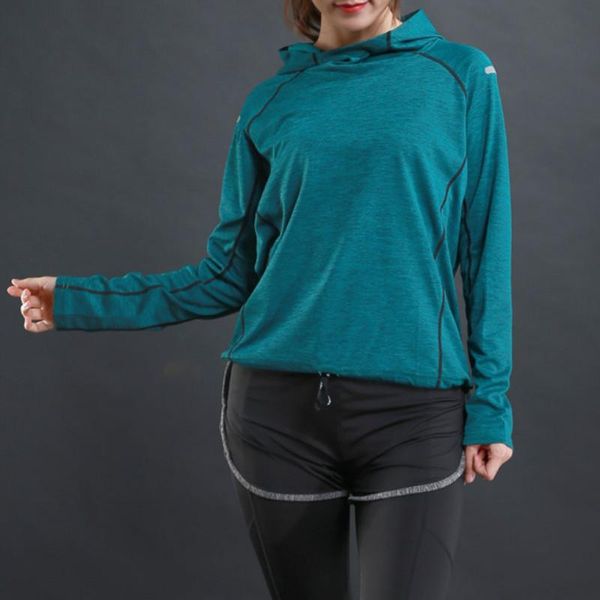 

yoga outfits women long sleeve t-shirt breathable fitness training exercise hoodie gym running quick dry clothing ladies sweatshirts, White;red
