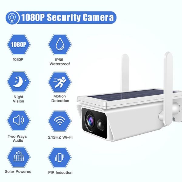 

cameras t13 wifi solar camera 1080p ip detect cloud ptz ir alarm night vision smart surveillance security monitor
