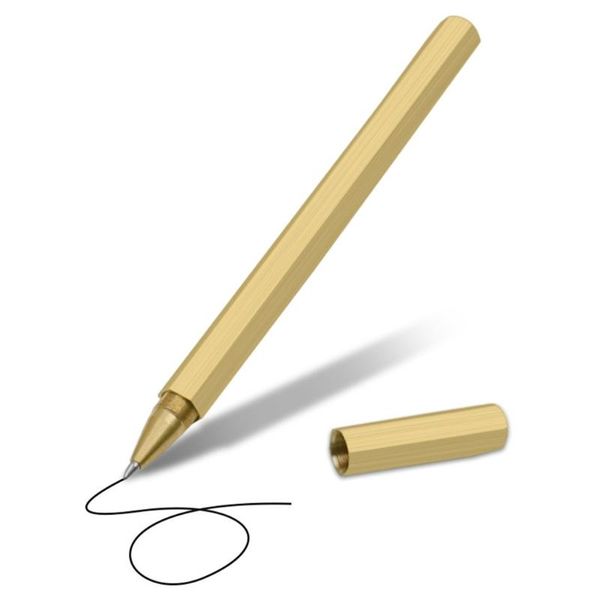 

gel pens creative vintage metal pen hexagonal brass signing for stationery school office supplies