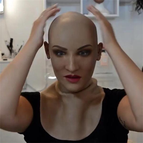 

party masks woman mask halloween creepy wrinkle face reusable latex cosplay props cover for decor