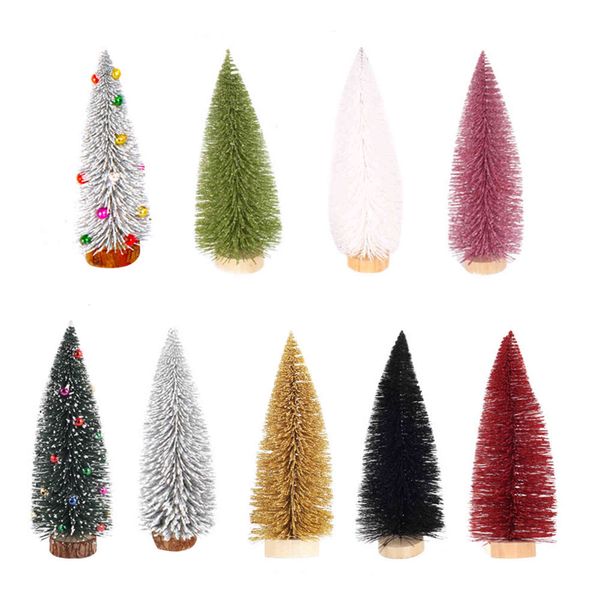 

decorations mini deskcolor pine needle christmas tree scene layout decoration