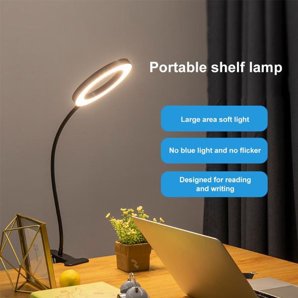 

aluminum alloy portable mini clip desk table lamp led live usb charging video selfie ring lights fill light beauty flash heads