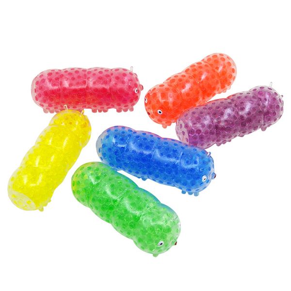 

Squishy Caterpillar Fidget Toy Water Beads Squish Ball Anti Stress Venting Balls Funny Squeeze Toys Stress Relief Decompression Toys Anxiety Reliever