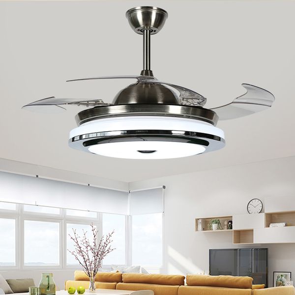 

new modern invisible fan lights acrylic leaf led ceiling fans 110v / 220v wireless control ceiling fan light