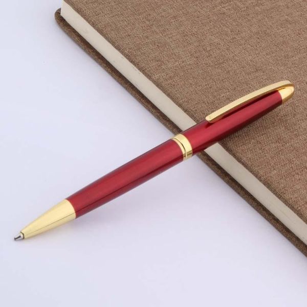 

jinhao 9009 red metal school slender shape and ballpoint pen signature golden ball point office supplies pens, Blue;orange
