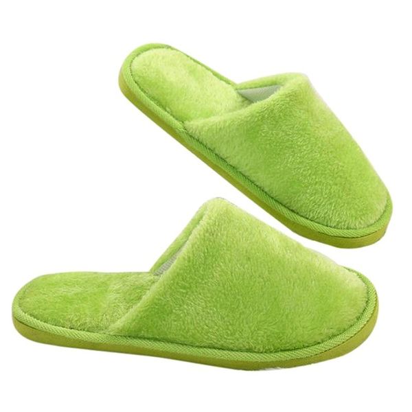 

slippers autumn winter women men bottom soft home shoe cotton thick indoor slip-on slides comfortable, Black