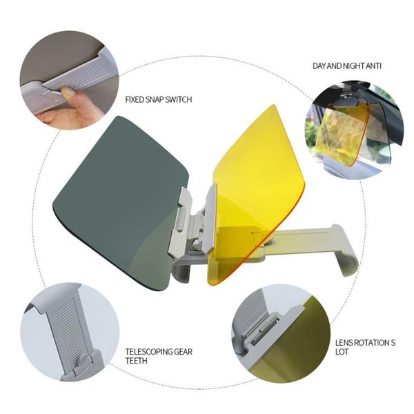 

car sunshade anti-glare windshield visor driving mirror for suvs durable