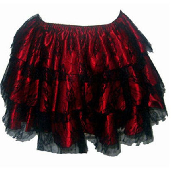

skirts women burlesque multi-layer ruffle overbust corset dancer cabaret fancy hen party outfit with petticoat skirt, Black