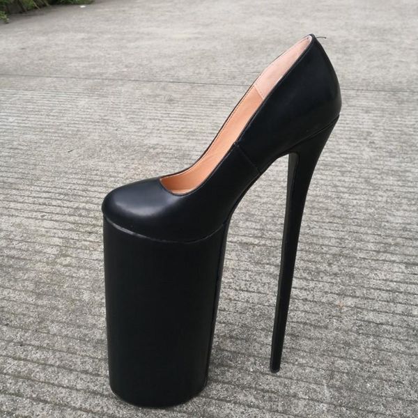 

dress shoes shofoo shoes,sexy, fashionable , about 30cm high-heeled women's shoes, round toe pumps, model shoes. size:34-45, Black