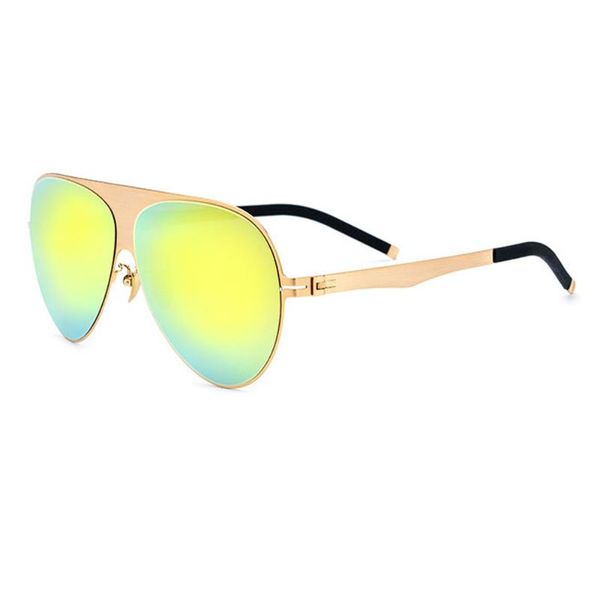

sunglasses 2021 yellow/blue mirror man driving gold/black frame polarized sport glasses come with box, White;black