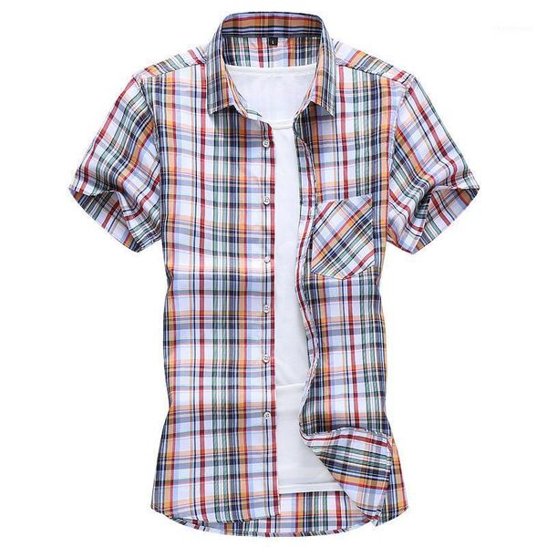 

2021summer plaid shirt men's cotton casual long sleeve clothing dress shirts, White;black