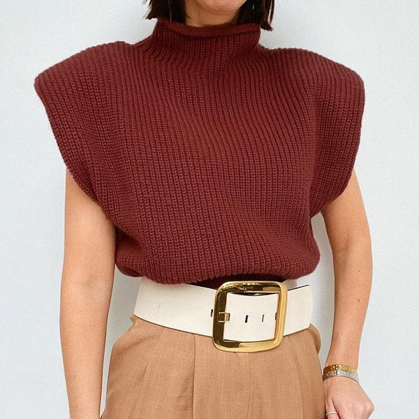 

women's sweaters high neck short sleeve sweater street fashion gothic autumn winter solid color temperament women pullover, White;black