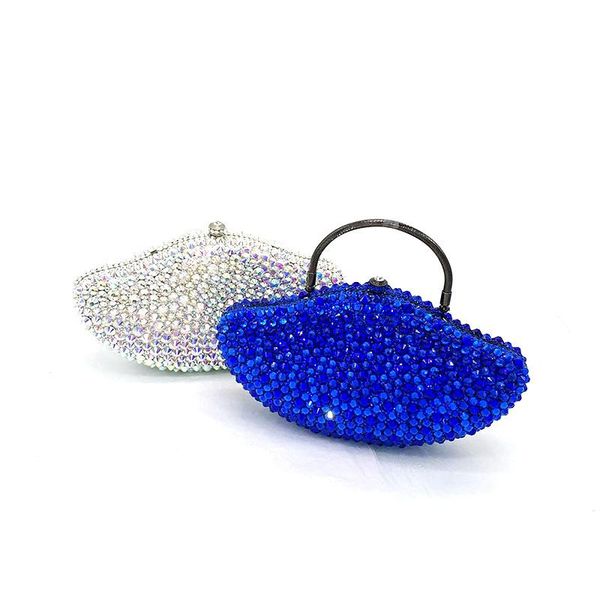 

evening bags small elegant bridal wedding party purses women classical unique shape diamonds full crystal clutches