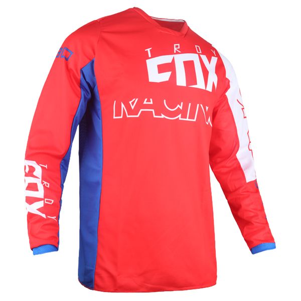 

motocross racing jersey 180 mx mtb atv utv bike cycling long sleeve motorcycle motorbike red clothes mens, Black