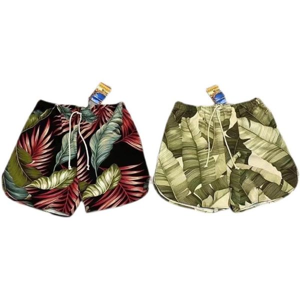 

men's shorts flower jungle printing men women 1:1 -quality beach fashion casual breechcloth, White;black