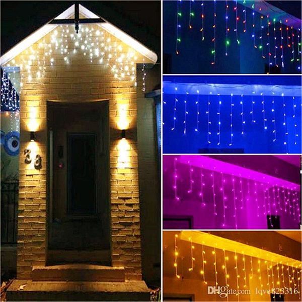 

10m x 0.5m 320 lamps led icicle lights outdoor home christmas decorative xmas string fairy curtain garlands party lights for wedding