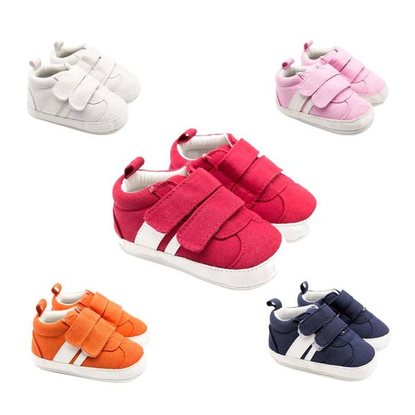 

spring 0-18m baby boy girl buckle patchwork sneakers shoes toddler first walkers anti-slip infant footwear multi colors