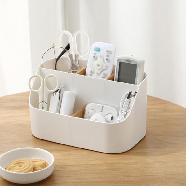 

storage boxes & bins 1set table with bamboo partition box home (beige)