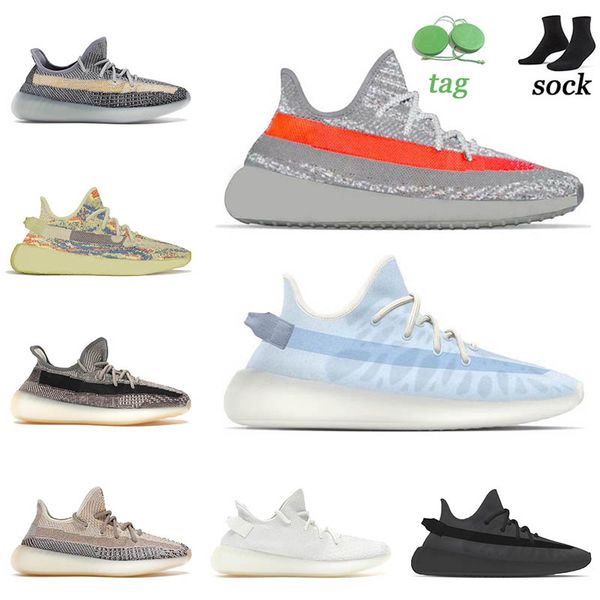 

wholesale fashion running shoes carbon natural blue tint semi frozen yellow glow cloud white static earth ash blue breathable womens men sne