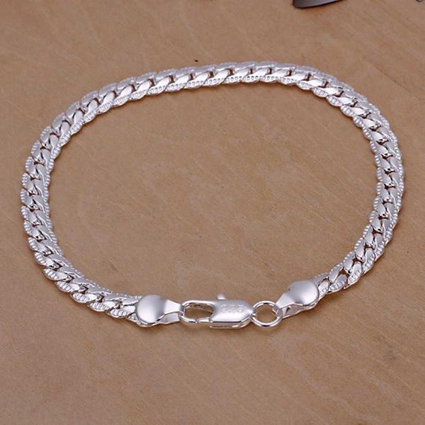 

fashion gold color silver 5mm men jewelry charm women lady chain bracelets wedding party gifts h199, Golden;silver